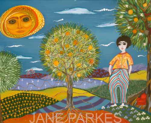 Jane Parkes Art - the little orange tree
