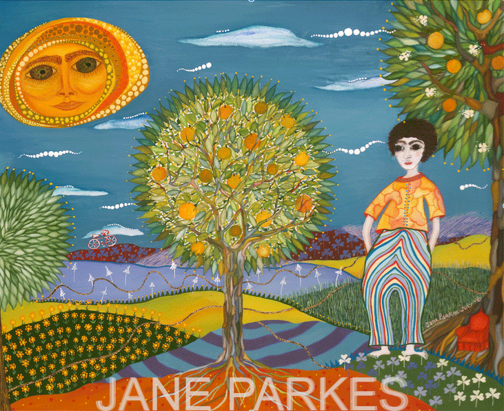 Jane Parkes Art - the little orange tree